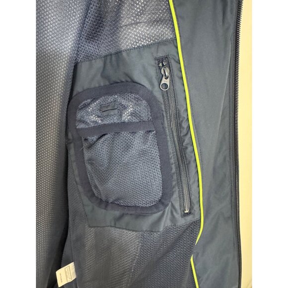 Vineyard Vines Rain Jacket Women S Stow Go Windbreaker Hoodie Navy Blue Pockets - Picture 9 of 12